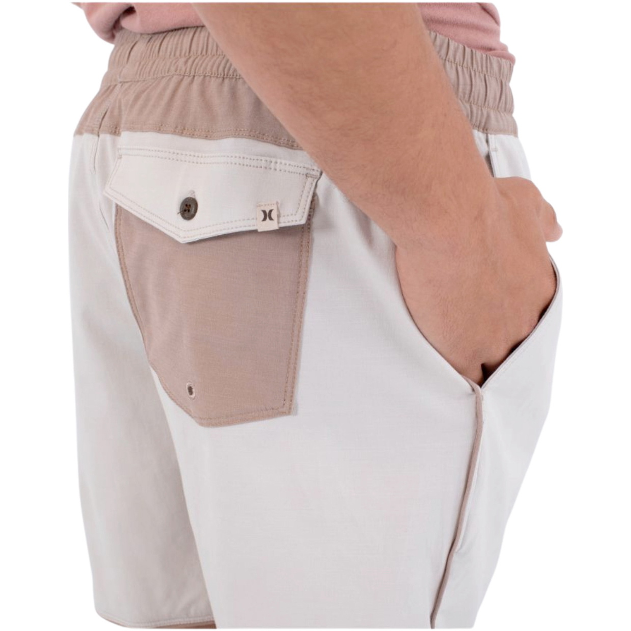 2026 Hurley Hommes Phantom Naturals Scallop Volley 17 Shorts HSP26MMWS07844 - Bone